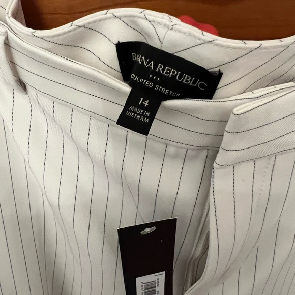 Banana Republic Suit , cream and gray pinstripe - Picture 6 of 10